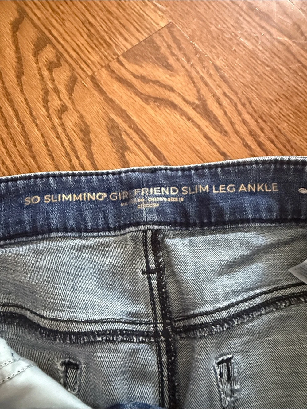 Chico's Women's Straight-Leg Jeans in Medium Blue Wash
